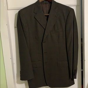 Faconnable brown & blue plaid sport coat